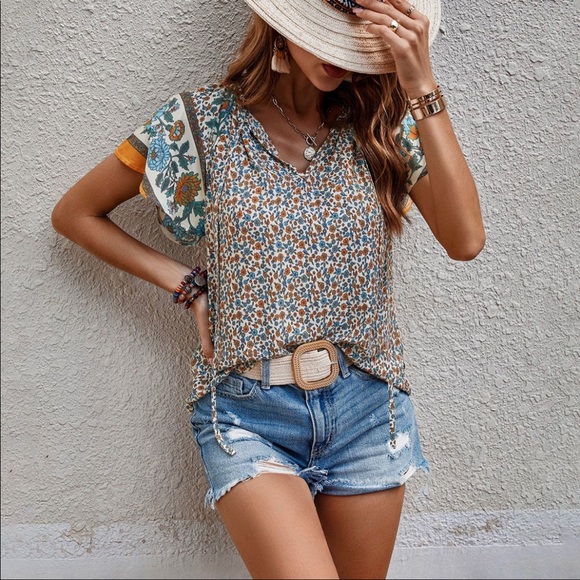 Tops - SHEIN cotton bell sleeve top